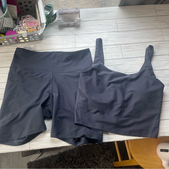 Old Navy Pants - Old Navy Navy blue workout athletic set size Medium